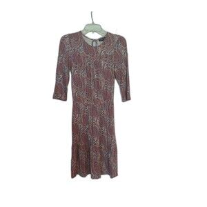 Warehouse lilac Paisley dress size US 4 UK 8 like new soft flattering vintage?